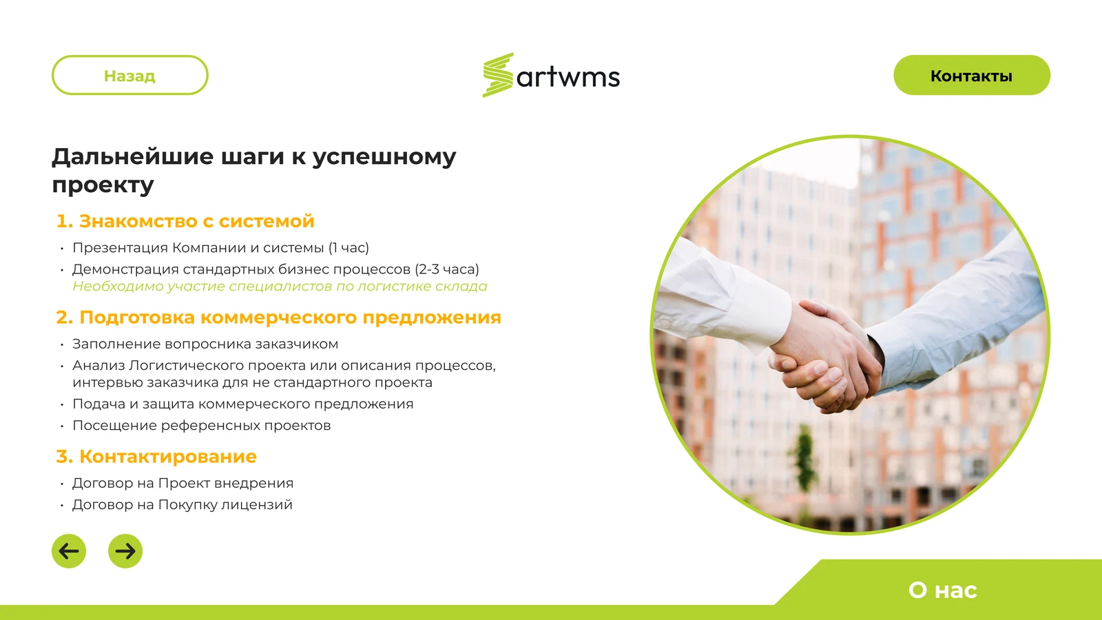 Порядок работы с заказчиком: от знакомства с системой до договора