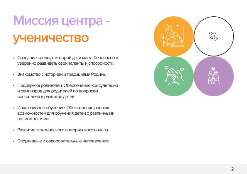 Миссия центра и направления работы