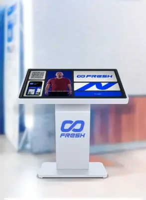 Стойка FRESH: экран приветствия и витрина мобильного приложения дилера
