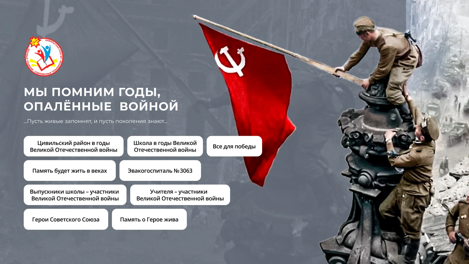 Цивильская школа № 1, Чувашия: киоск памяти о войне