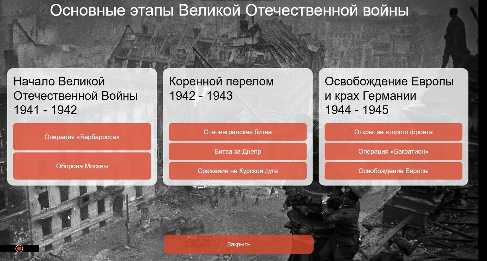 Школа № 4, Чкаловск: киоск о Великой Отечественной войне