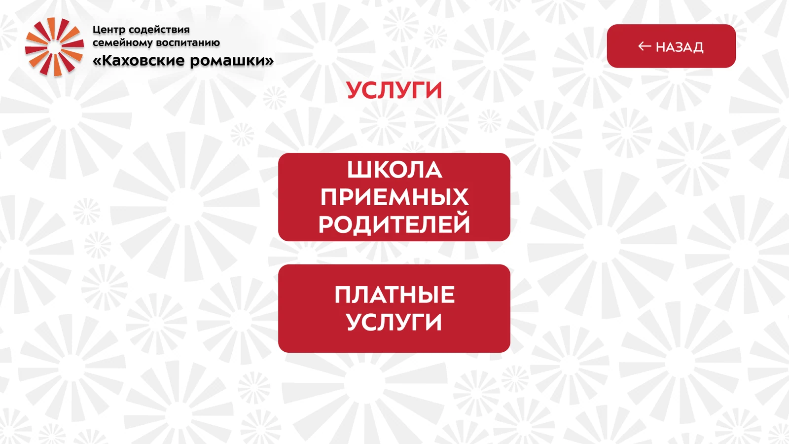 Услуги: школа приёмных родителей и платные услуги