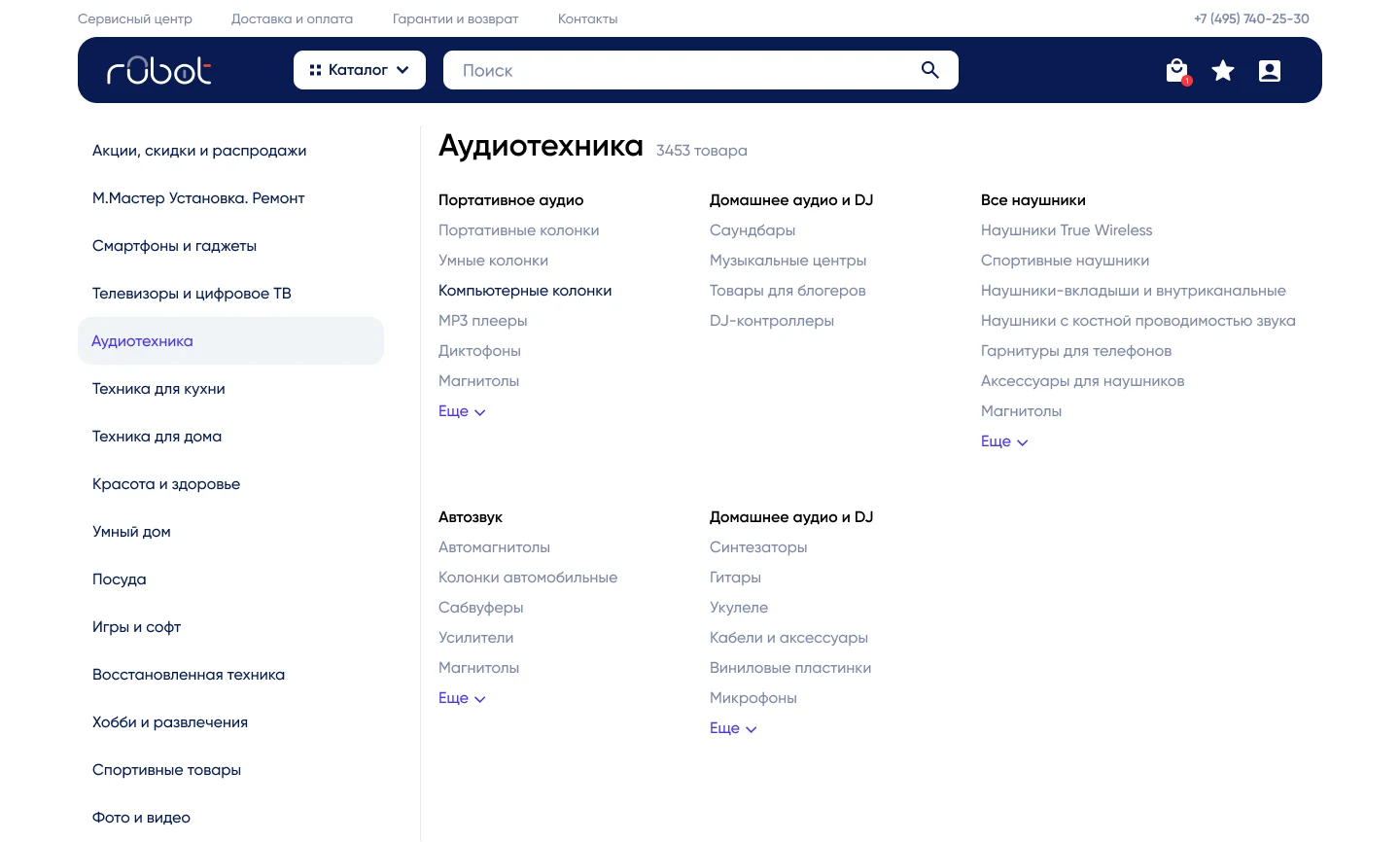 Карта разделов площадки