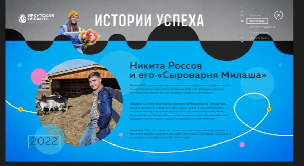 Приложение «Истории успеха»: карточки предпринимателей региона