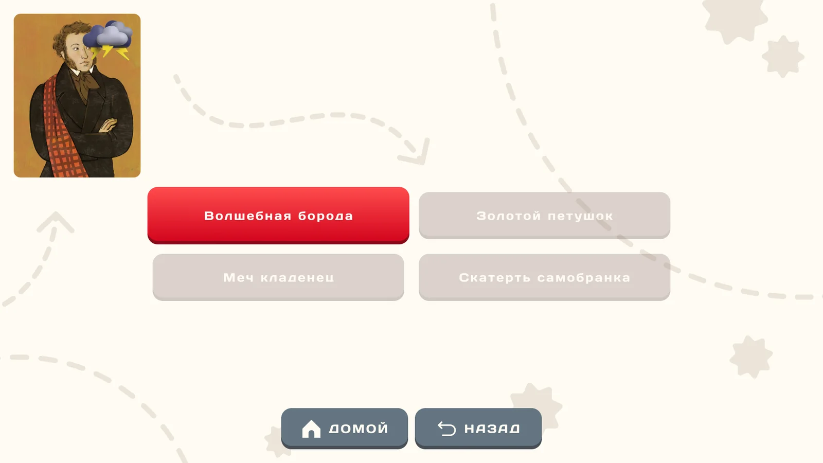 Портретная галерея сказочников: Неверный ответ