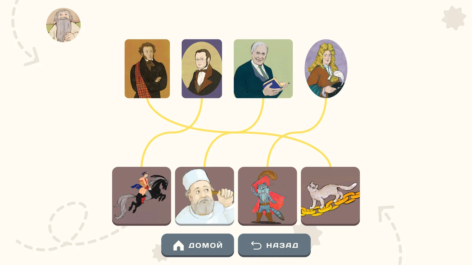 Портретная галерея сказочников: Все пары соединены