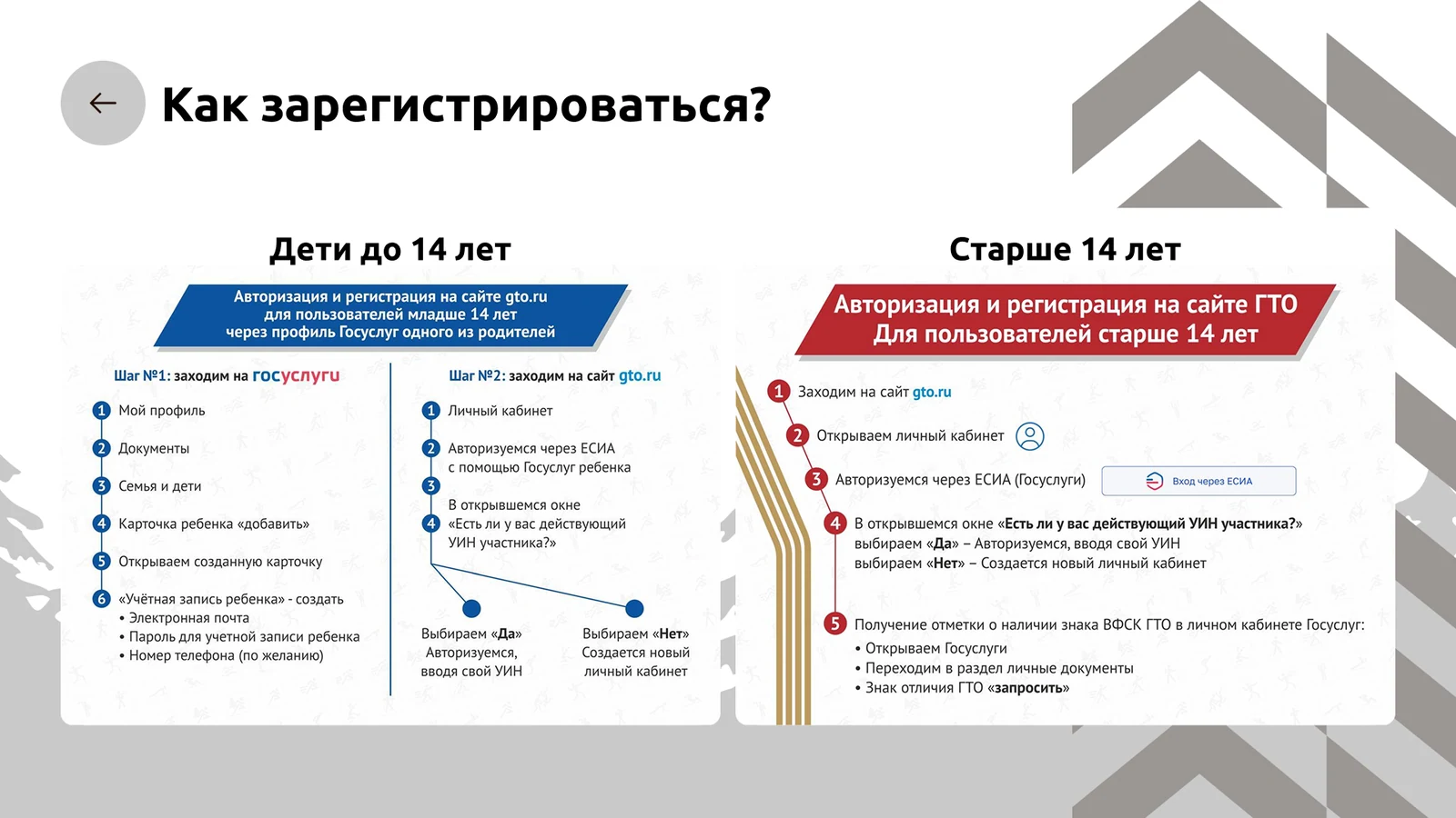 Как зарегистрироваться в ГТО: схема для детей и взрослых