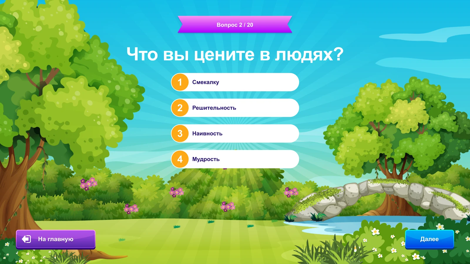 Тест «Какой ты персонаж?»: Вопрос: что ты ценишь в людях
